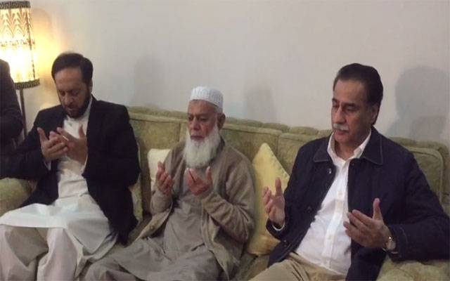 ایاز صادق کی لیگی رہنما عطاء اللہ کے گھرآمد، والدہ کی وفات پر تعزیت کی