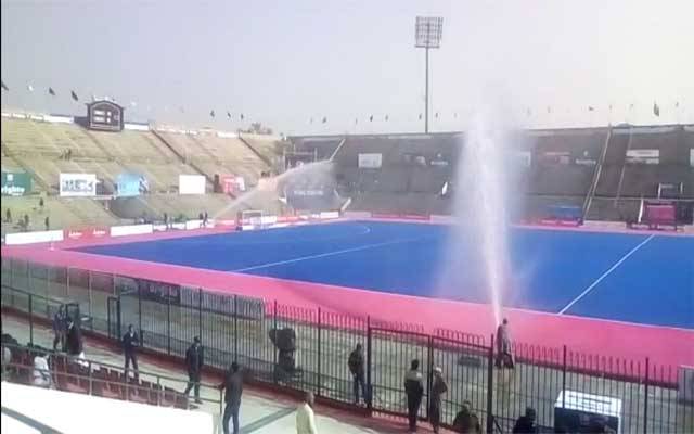 پاکستان بمقابلہ ورلڈ الیون، نیشنل ہاکی سٹیڈیم میں تیاریاں مکمل