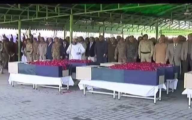 سانحہ رائیونڈ کے شہید پولیس اہلکاروں کی نماز جنازہ ادا، اعلیٰ حکام کی شرکت