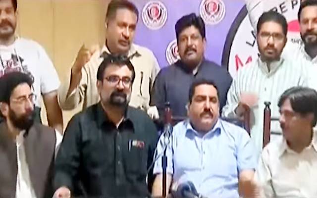 لاہور پریس کلب: مسلم لیگ ن کی حمایت میں وائس چیئرمینز کی پریس کانفرنس