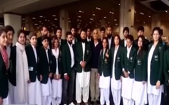 قومی باسکٹ بال ٹیم لاہور پہنچ گئی، ائیر پورٹ پر شاندار استقبال