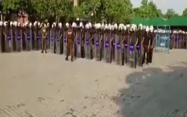  الیکشن کے روز ناخوشگوار واقعہ سے نمٹنے کیلئے اینٹی رائٹ فورس کی مشقیں