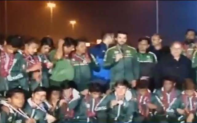 پاکستانی انڈر 15فٹبال ٹیم وطن واپس پہنچ گئی