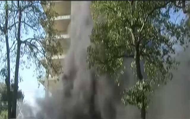 لبرٹی میں زیر تعمیر پلازہ میں لگی آگ پر قابو پا لیا گیا