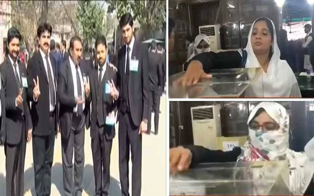 لاہور ہائیکورٹ بار کے انتخابات کا میلہ، وکلاء کی سیلفیاں