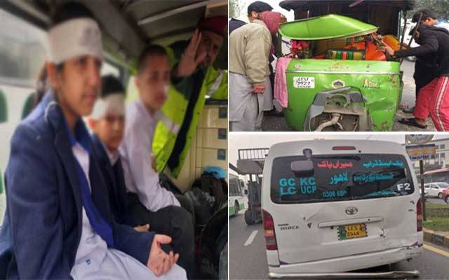 جیل روڈ پر خوفناک ٹریفک حادثہ، 3 طلبا زخمی