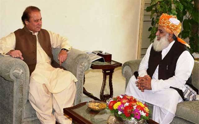  نواز شریف سے مولانا فضل الرحمان کی ملاقات، حکومت مخالف تحریک پر گفتگو