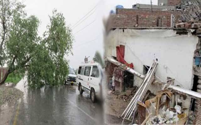 لاہور میں تیز آندھی اوربارش نے تباہی مچا دی