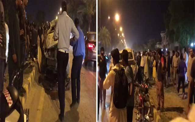 ڈیفنس میں خوفناک ٹریفک حادثہ، 3 افراد جاں بحق، 4 زخمی