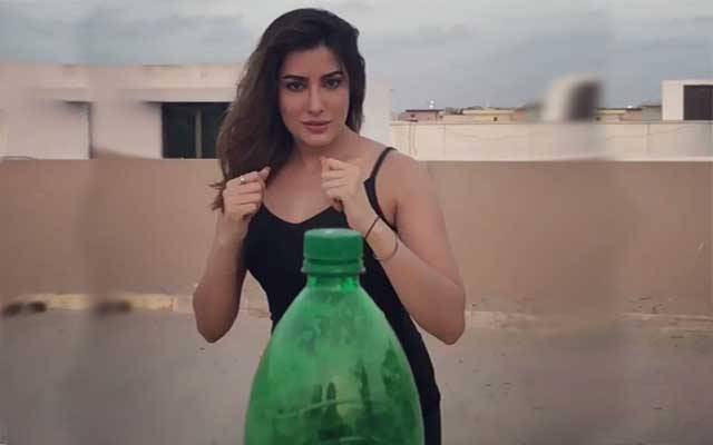 مہوش حیات نے بوتل کیپ چیلنج پورا کردیا، ویڈیو وائرل