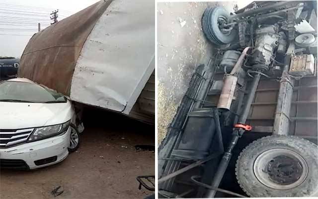 برکی روڈ پر افسوسناک ٹریفک حادثہ