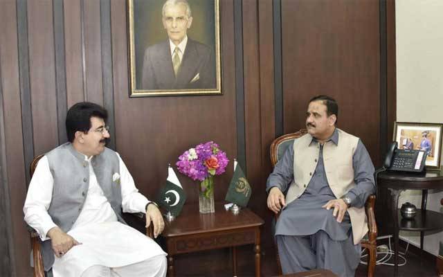 وزیراعلیٰ پنجاب کی تحریک عدم اعتماد کی ناکامی پر چیئرمین سینیٹ کو مبارکباد