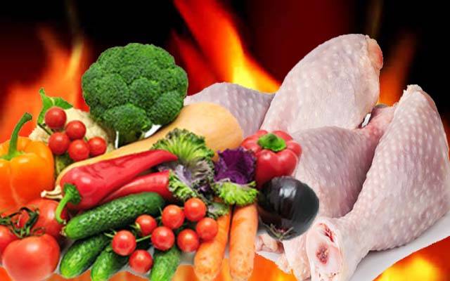 سبزیوں  اور مرغی کی قیمتوں کو آگ لگ گئی