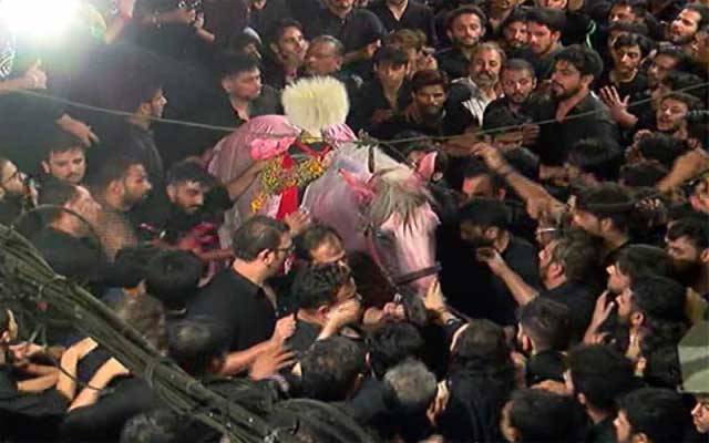 شبیہ ذوالجناح کا مرکزی جلوس نثار حویلی سے برآمد