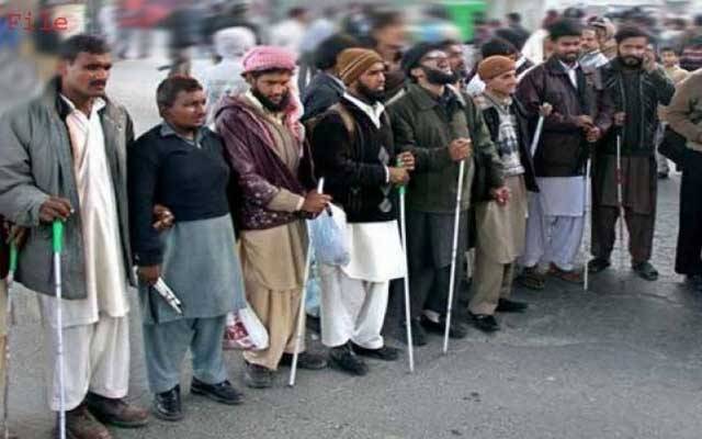 نابینا افراد کا دھرنا ختم کرنے کا اعلان