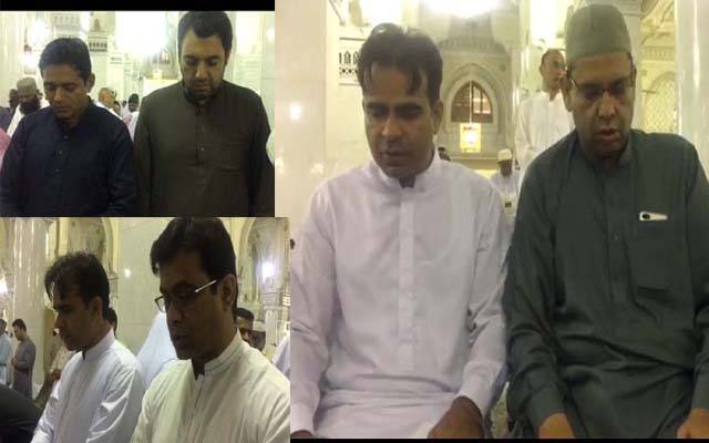 سٹی نیوزنیٹ ورک کا وفد مکہ مکرمہ میں عمرہ کی ادائیگی کے بعد عبادات میں مشغول