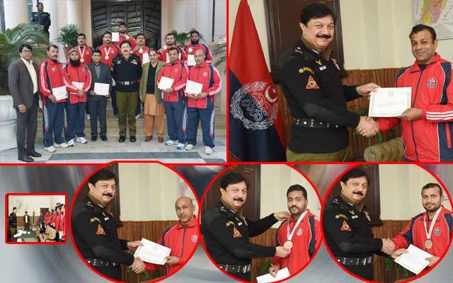 نیشنل گیمز میں پنجاب پولیس کھلاڑیوں کے اعزاز میں تقریب