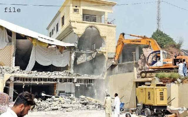 انتظامیہ کا غیرقانونی طور پر تعمیر گھروں کیخلاف آپریشن