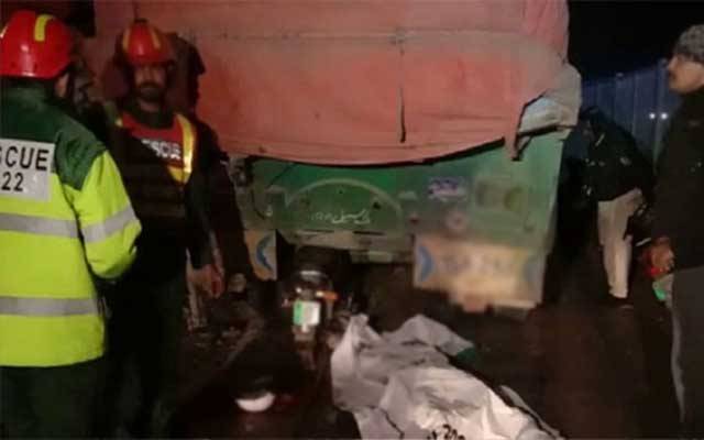 رائیونڈ کے علاقے میں خوفناک ٹریفک حادثہ