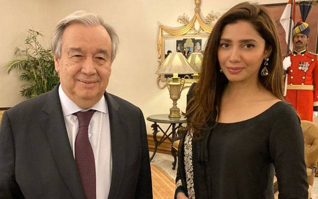 اقوام متحدہ کے سیکرٹری جنرل ماہرہ خان کی حمایت پر شکر گزار