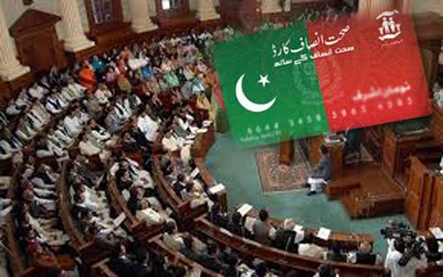 ہیلتھ کارڈ پر تحریک انصاف کا جھنڈہ ہٹانے کی قرارداد جمع
