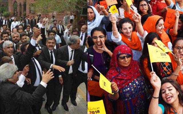 عورت مارچ، وکلا تنظیموں میں اختلافات