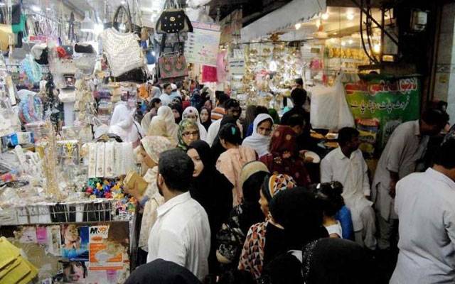 انار کلی بازار، عید کی خریداری عروج پر پہنچ گئی