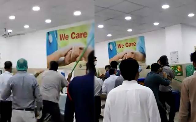 جناح ہسپتال میدان جنگ بن گیا،مریضوں میں خوف وہراس