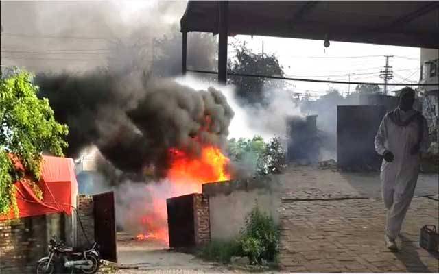 ٹرانسفارمرز ورکشاپ میں آتشزدگی کا افسوسناک واقعہ
