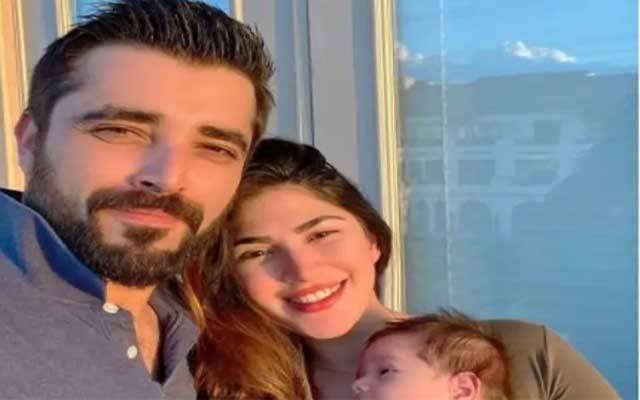 حمزہ علی عباسی اور نیمل خاور کی بیٹے کیساتھ تصویر وائرل