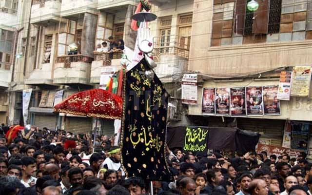 8 محرم الحرام، شہر کے مختلف علاقوں سےشبیہہ ذوالجناح کے جلوس برآمد