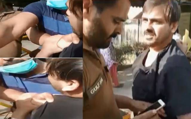 پولیس کاڈاکٹر پر تشدد، گریبان سے پکڑ کر گھسیٹا، ویڈیو وائرل