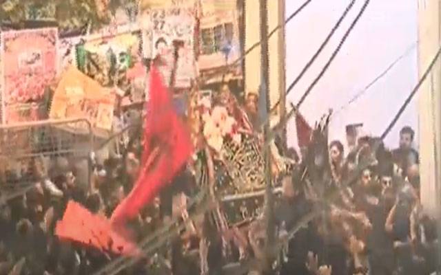 چہلم حضرت امام حسینؑ، شبیہہ تعزیہ جلوس اختتام پذیر