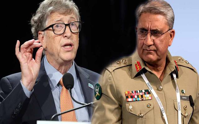 آرمی چیف اوربل گیٹس کے درمیان ٹیلیفونک رابطہ