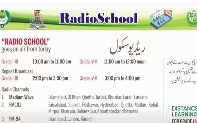پنجاب بھر کے طلبا کیلئےریڈیو نشریات کا آغاز