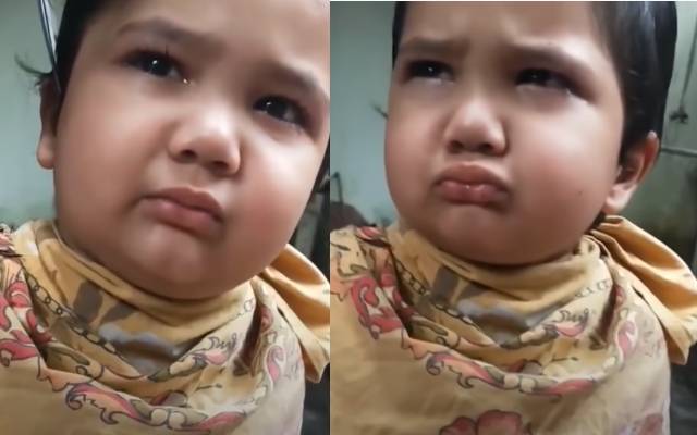 ’ارے یار میرے بال مت کاٹو‘ بچے کی دلچسپ ویڈیو وائرل