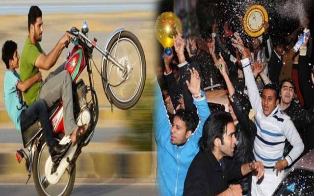  نیو ائیر نائٹ سے پہلے ہی ون ویلرز اور ہلڑ بازوں کیخلاف شکنجہ تیار