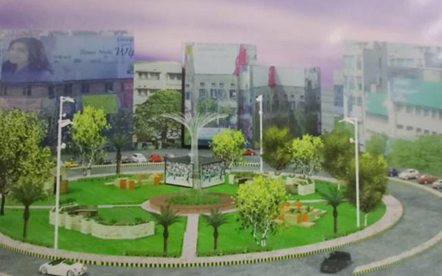 ایک مرتبہ پھر گلبرگ مین مارکیٹ گول چکر کی تزئین و آرائش کا فیصلہ
