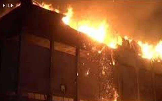 افسوسناک واقعہ ؛ہال روڑ پر اچانک آگ بھڑک اٹھی