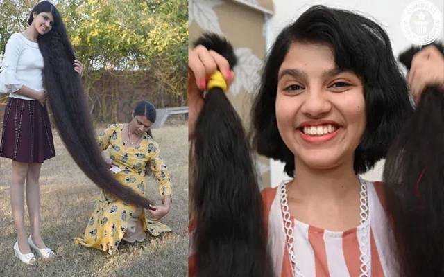 12 سال کے بعد بال کٹوانےوالی لڑکی نےخواتین کو پیچھے چھوڑدیا