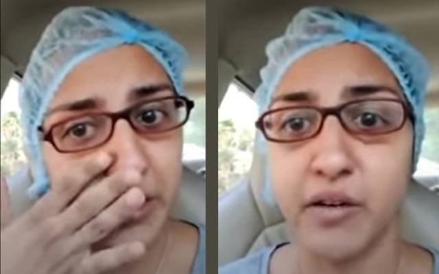 کورونا کی صورتحال کے بار ے میں بتاتے ہوئےخاتون ڈاکٹر روپڑیں