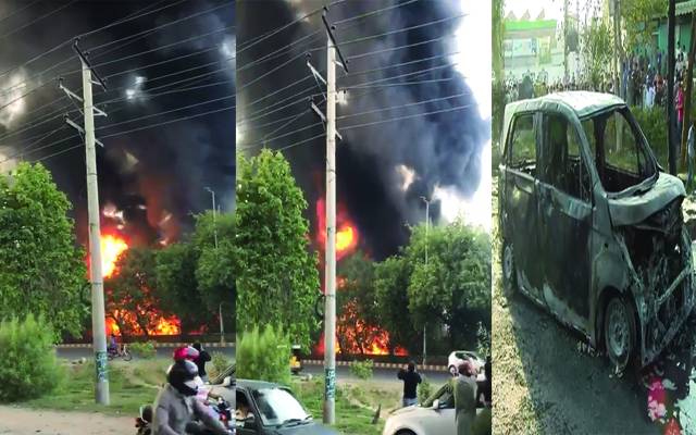 ہربنس پورہ ؛پٹرول پمپ میں آتشزدگی، بھاری نقصان