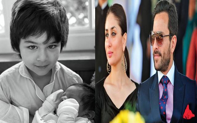 kareena and saif with both son