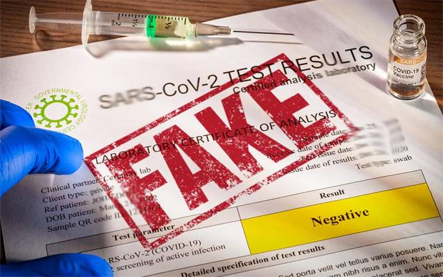 Coronavirus test fake report