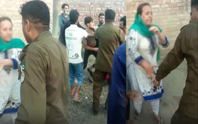 اے ایس آئی کی خواتین سے ہاتھا پائی، ویڈیو وائرل