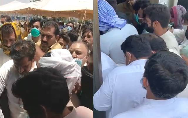 ویکسین ختم، ایکسپو ویکسینیشن سنٹر پر شہریوں کو دھکے پڑ گئے