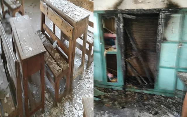 مصر میں سکول کو آگ لگانے کا واقعہ