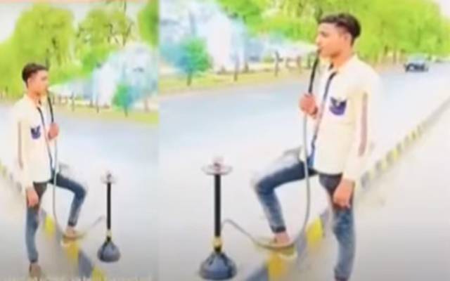 سٹرک پر شیشہ پینا نوجوان کو مہنگا پڑ گیا