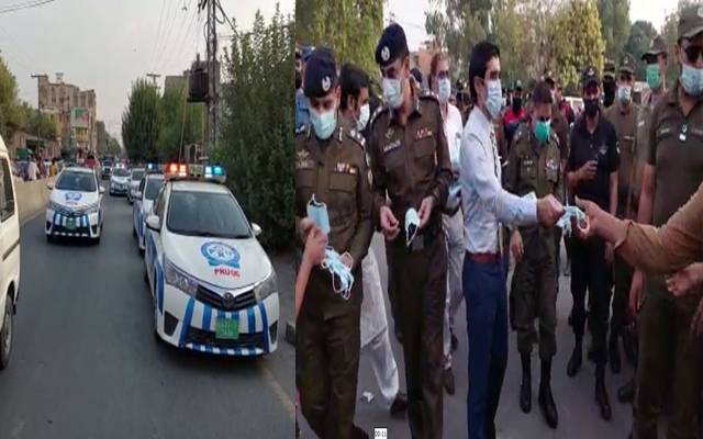 ویئرز ماسک مہم کےتحت شہر میں فلیگ مارچ۔۔۔