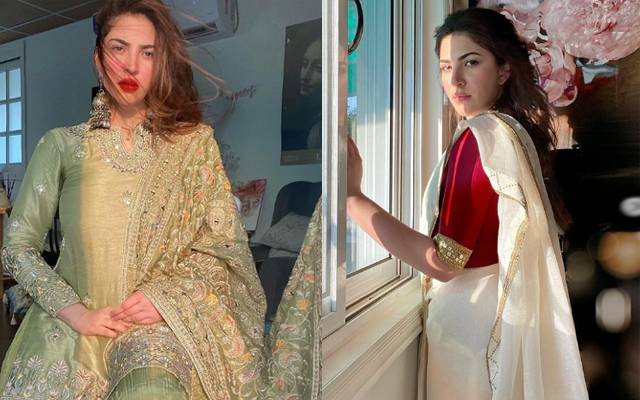 اداکار حمزہ عباسی کی اہلیہ نیمل خاور کی دیسی لُک مداحوں کو بھاگئی
